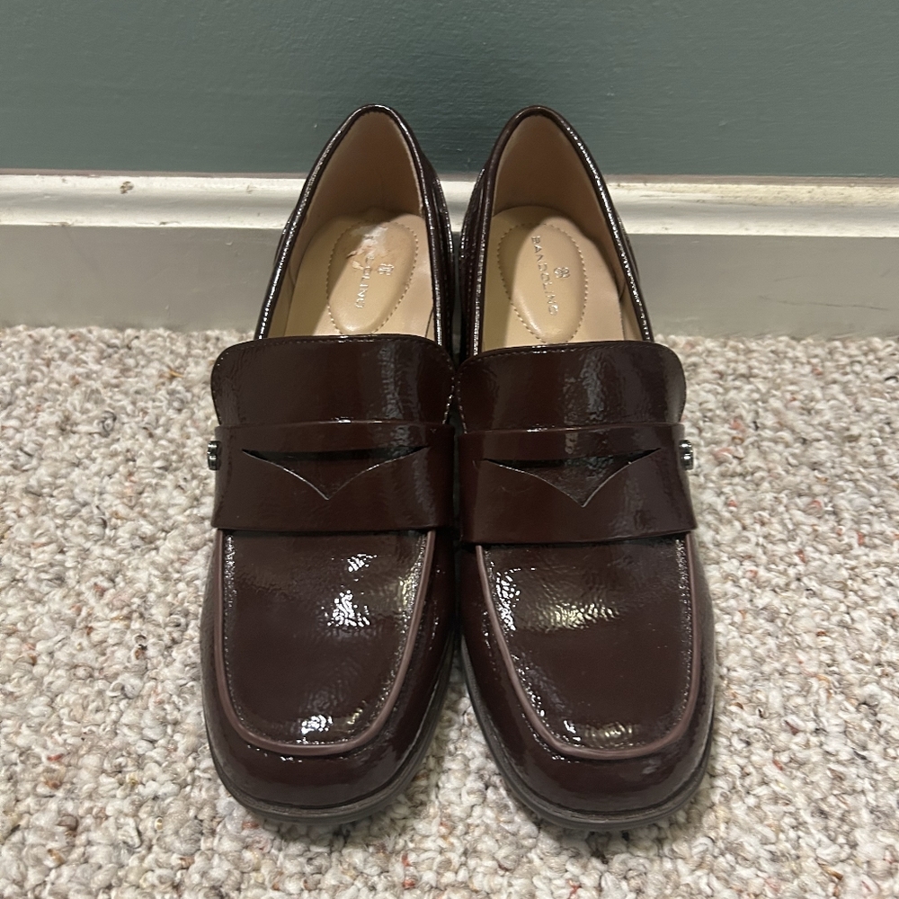 Brown Patent Leather Loafers